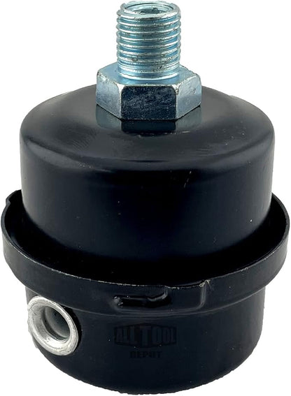 1/4" NPT Air Compressor Intake Filter Silencer Metal Housing and Element - Image 2