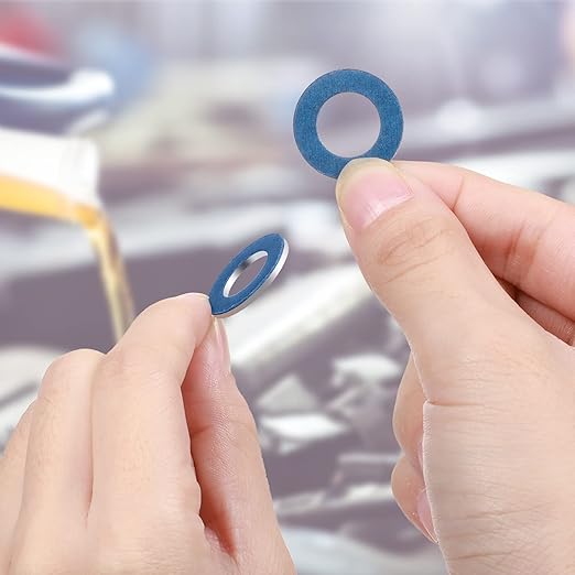 Mudder 200 Pieces Aluminum Engine Transmission Fluid Oil Crush Washers Drain - Image 3