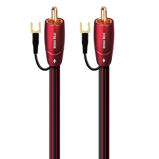 AudioQuest 20m Irish Red RCA Low-Frequency Subwoofer Audio Interconnect - CL3/FT4 PVC