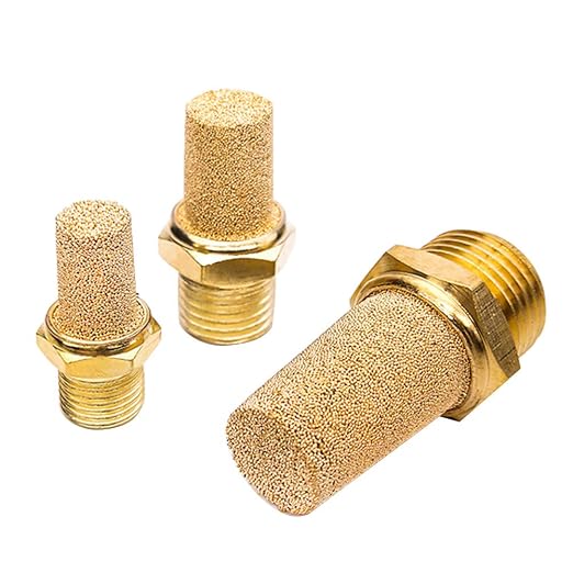 Beduan 3 Pcs Pneumatic Brass Exhaust Muffler Filter, 1/2" Male Thread Hex by Beduan