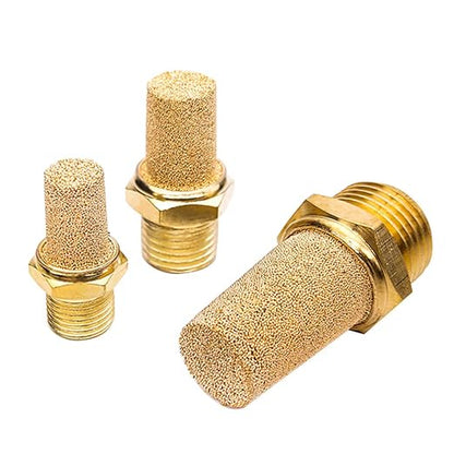 Beduan 3 Pcs Pneumatic Brass Exhaust Muffler Filter, 1/2" Male Thread Hex by Beduan