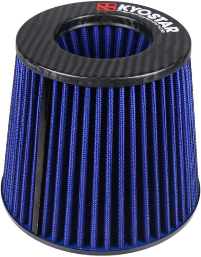 KYOSTAR Carbon Fiber 3" High-Flow Air Filter, Reusable Cone Cold Air Intake by Kyostar