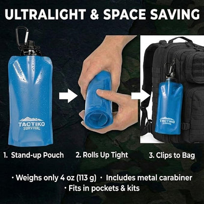 Tactiko Survival 20oz/600ml Purifying Water Bottle Filter Kit - Image 6
