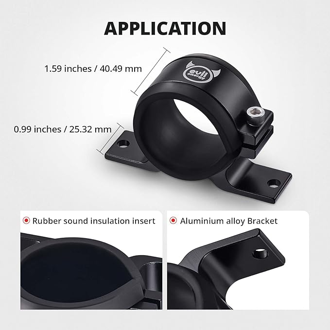 EVIL ENERGY 50MM Fuel Filter Mounting Bracket, Fuel Pump Clamp Holder 2PCS - Image 5