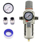 RIH Pneumatics 1/2"NPT Air Filter Pressure Regulator Combo Piggyback, 5 Micron by RIHRightPneumatic