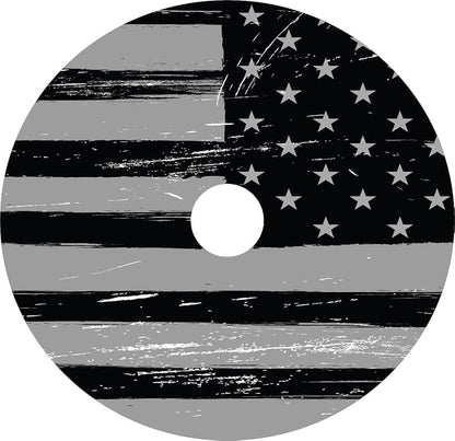 Kustom Cycle Parts Black and Grey American Flag Plastic Air Cleaner Console - Image 2