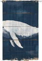 Sheer Curtains 96 Inches Long, Ocean Whale Blue Semi Sheer Curtains Light by Unknown