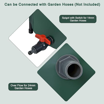 Goplus 60 Gallon Collapsible Rain Barrel, Portable Rain Barrels to Collect - Image 4
