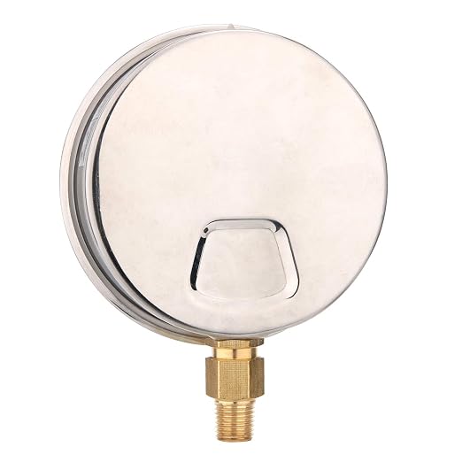 MEASUREMAN 4" Dial Size, Glycerin Filled Plumbing Pressure Gauge, Stainless - Image 2