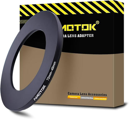 72mm Lens to 49mm Camera Lens Adapter, 72mm-49mm Filter Step-Down Ring by AMOTOK