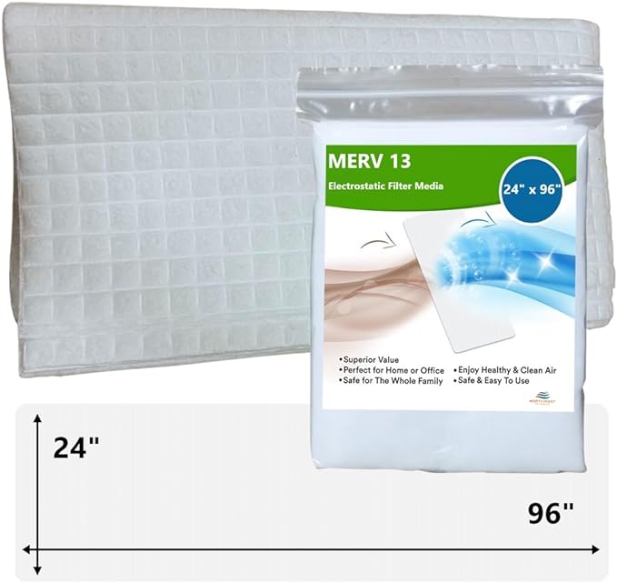 NORTHWEST ENTERPRISES MERV 13 Filter Media, Cut to Fit, Washable Air Filter - Image 3