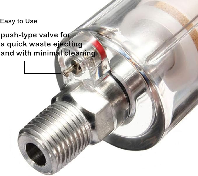 beduan Water Oil Separator Filter, 1/4" NPT Male and Female Thread Spray Gun - Image 3
