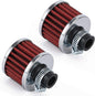 PTNHZ Universal 2 PCS 12mm Auto Cone Mini oil Air Intake Filter Crankcase Vent by PTNHZ+RACING