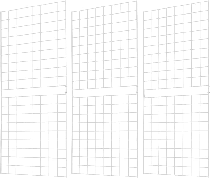7RiversART Grid Wall Commercial Grade Gridwall Panels – Heavy Duty Grid Panel for Any Retail Display Wall Grid 2' Width x 5' Height, White (Pack of 3) Easily Portable