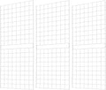 7RiversART Grid Wall Commercial Grade Gridwall Panels – Heavy Duty Grid Panel for Any Retail Display Wall Grid 2' Width x 5' Height, White (Pack of 3) Easily Portable