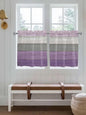 Country Wood Board Gray Purple Window Valance Curtains, Farmhouse Gradient by IDOWMAT