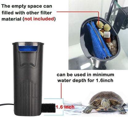 Aquarium Internal Filter for 3 to 20 Gallons Small Fish Tank Turtle Tank - Image 4