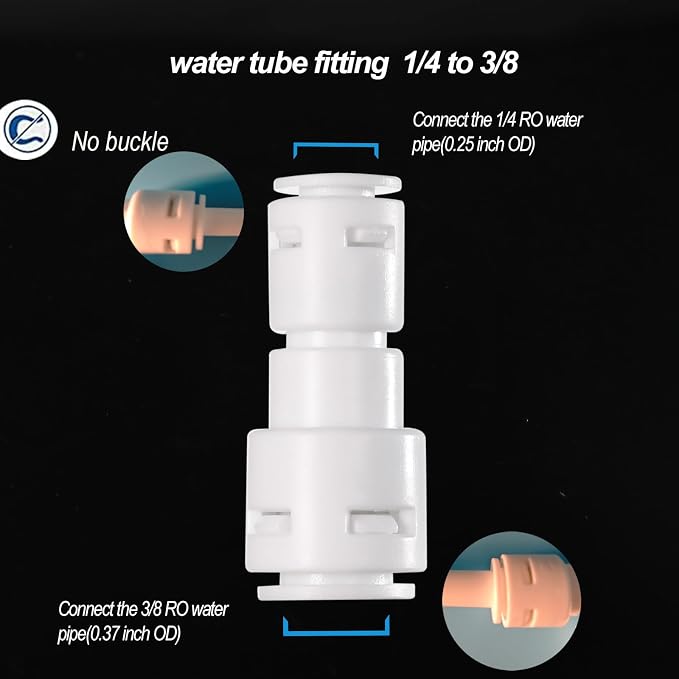 10-Pack 3/8" to 1/4" Push to Connect Fitting Kit - Image 3