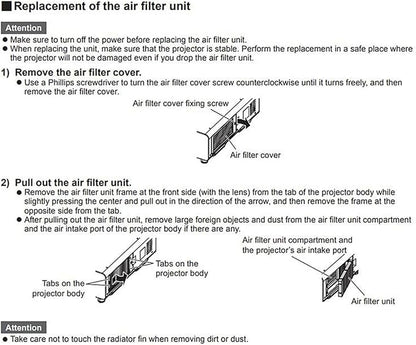 AWO ET-EMF510 Replacement Projector Air Dust Filter Fit - Image 6