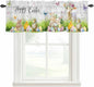 Easter Curtain Valances for Windows, Kitchen Valance Window Treatment, Spring by Unknown