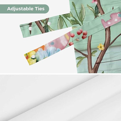 Easter Tie Up Valance Curtains for Windows, Kitchen Curtains Window Shades - Image 7