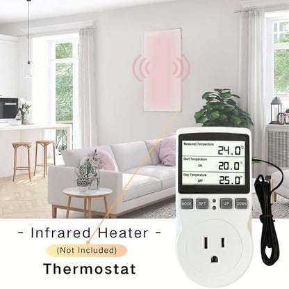 Plug in Thermostat Temperature Controller Electric Digital Thermostat Heating - Image 5