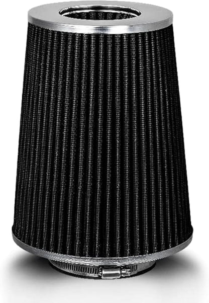 BLACK 3.5" 89 mm Inlet Truck Air Cone Replacement Performance Washable Clamp-On by RtunesRacing
