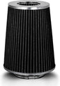 BLACK 3.5" 89 mm Inlet Truck Air Cone Replacement Performance Washable Clamp-On by RtunesRacing