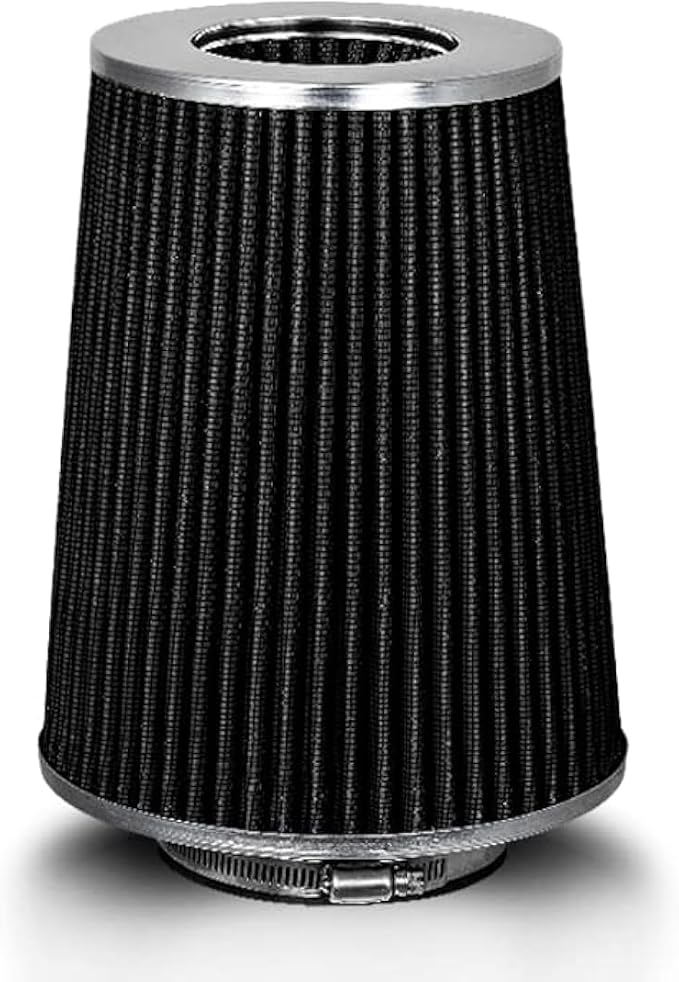 BLACK 4" 102 mm Inlet Truck Air Cone Replacement Performance Washable Clamp-On by RtunesRacing