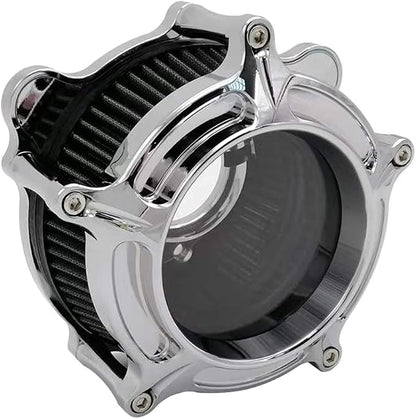 Harley Air Cleaner Chrome See Through Intake Filter Kit Cnc Cut - Image 5