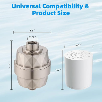 Hibbent Shower Filter for Hard Water, High Output Shower Head Filter to Remove - Image 9