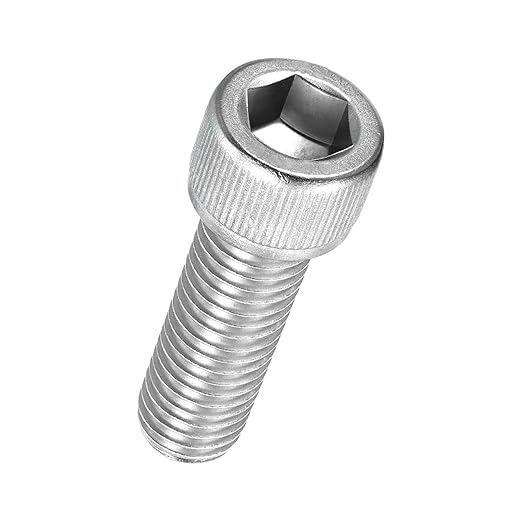 Kozelo 1pcs Socket Head Cap Screws - [M16-2 x 55mm] 304 Stainless Steel Allen Socket Drive for Electrical Motor 3D Printing Fan Engine Replacement Use, Silver