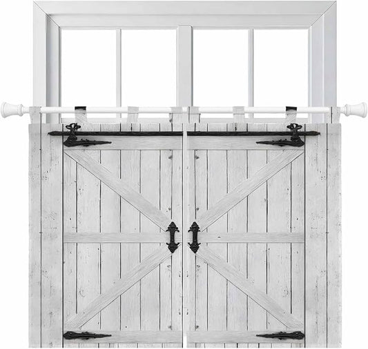 Farmhouse Wood Grain Bedroom Curtains 63 Inch Length, Window Curtains Tab Top by Unknown