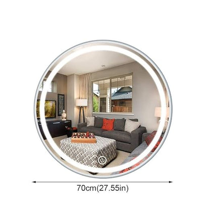 Bathroom Mirror Round Waterproof LED Bathroom Wall Makeup Mirrors - Image 3