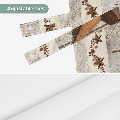 Western Texas Star Retro Tie Up Valance Curtains - Image 7