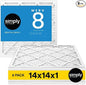 Simply 14x14x1 Air Filter, MERV 8, 6 Pack, by SimplyFilters