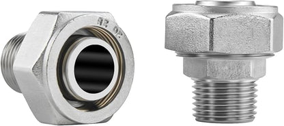 Jingzan Straight Air Piping Fitting, 3/4"Piping x 1/2"Male NPT Adapter by Jingzan
