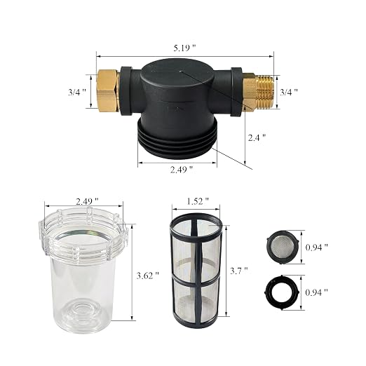 Water Pump Filter 100 Mesh Filter 3/4 Inch Interface Equipped - Image 2