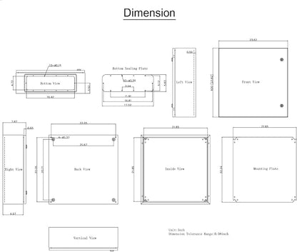 VEVOR NEMA Steel Enclosure, IP66 Waterproof & Dustproof, Outdoor/Indoor - Image 10