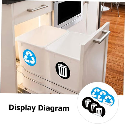 DECHOUS Reminding Waste Sorting Habits 6 Adhesive PVC Stickers - Image 3