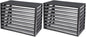 Aluminum Air Conditioner Fence Set of 2, Louvered Outdoor AC Unit Cover by Unknown