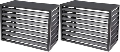 Aluminum Air Conditioner Fence Set of 2, Louvered Outdoor AC Unit Cover by Unknown