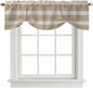 Brown Ombre Wooden Tie Up Valance Curtains by Unknown