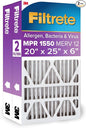 Filtrete 20x25x6 AC Furnace Air Filter, MPR 1550, MERV 12, Fits Honeywell by Filtrete