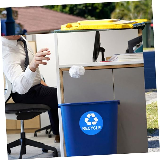 Tofficu 8pcs Hanging Trash Can Stickers Garbage Recycling Decals Material - Image 6