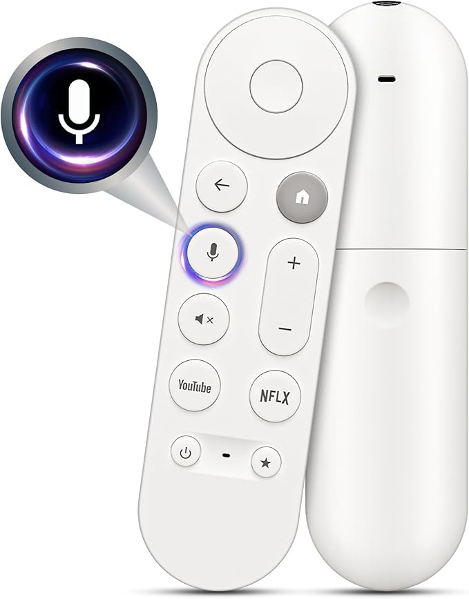 Voice Replacement Remote Control for Chromecast-Google-TV 4K/HD, for Google-TV-Streamer-Remote 4K