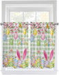 Happy Easter Kitchen Curtains 45 Inches length, Spring Bunny Eggs Flower Sage by Unknown