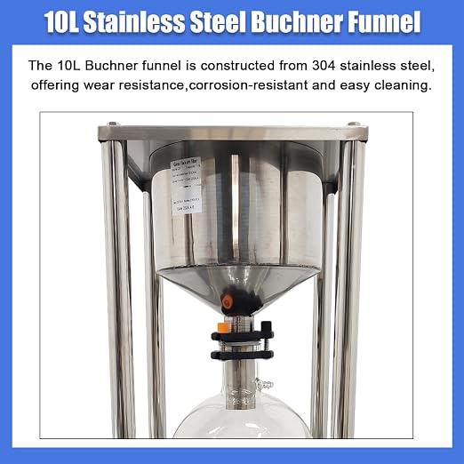 10L Vacuum Buchner Funnel Filtering Kit Glass Vacuum Suction Filter - Image 5