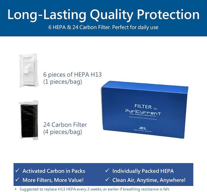 x6 H13 HEPA & x24 Active-Carbon Filter Set. Prevent PM2.5, and Reduce Light - Image 3