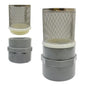 1.2 inch Stainless Steel Filter Cover Connected to 1.2 inch/DN32 Grey PVC Water by Cotonlake